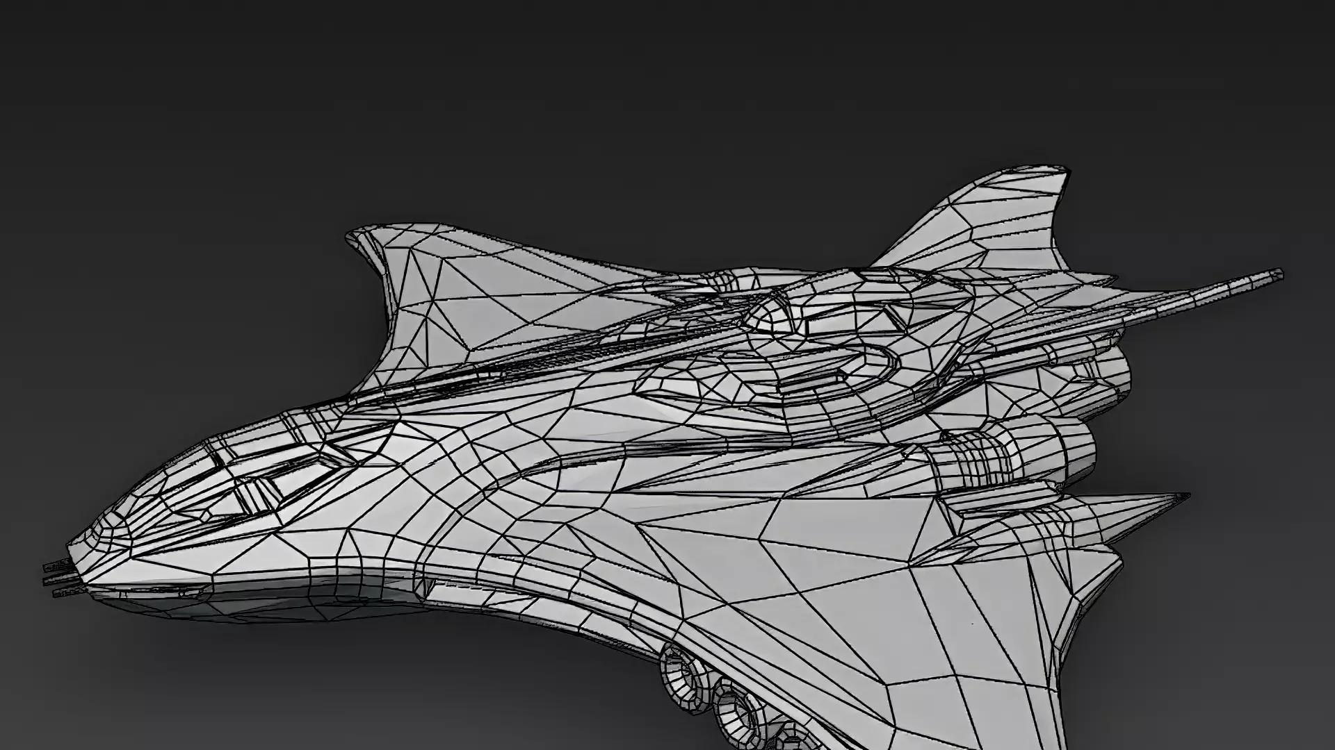 Futuristic Sci Fi Fighter Jets Pack 3D Models PBR Low-poly 3D model_14