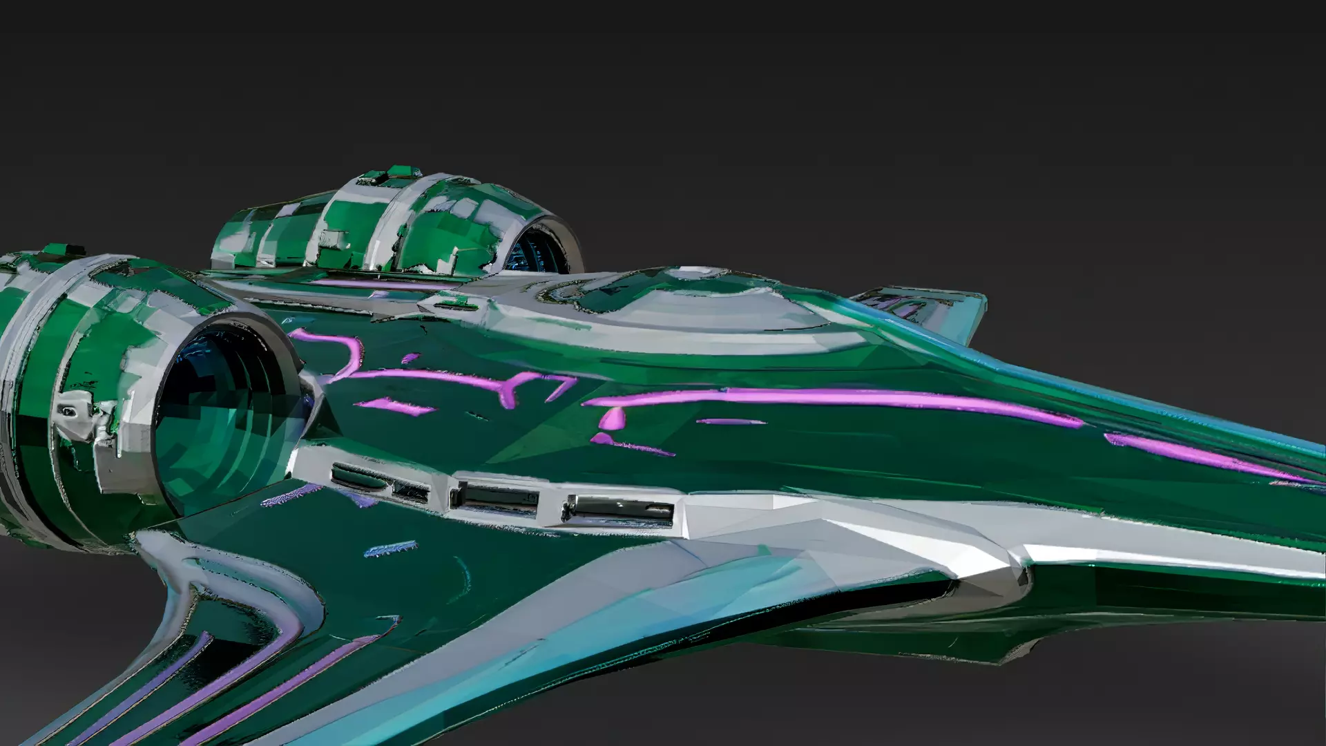 Futuristic Sci Fi Fighter Jets Pack 3D Models PBR Low-poly 3D model_48