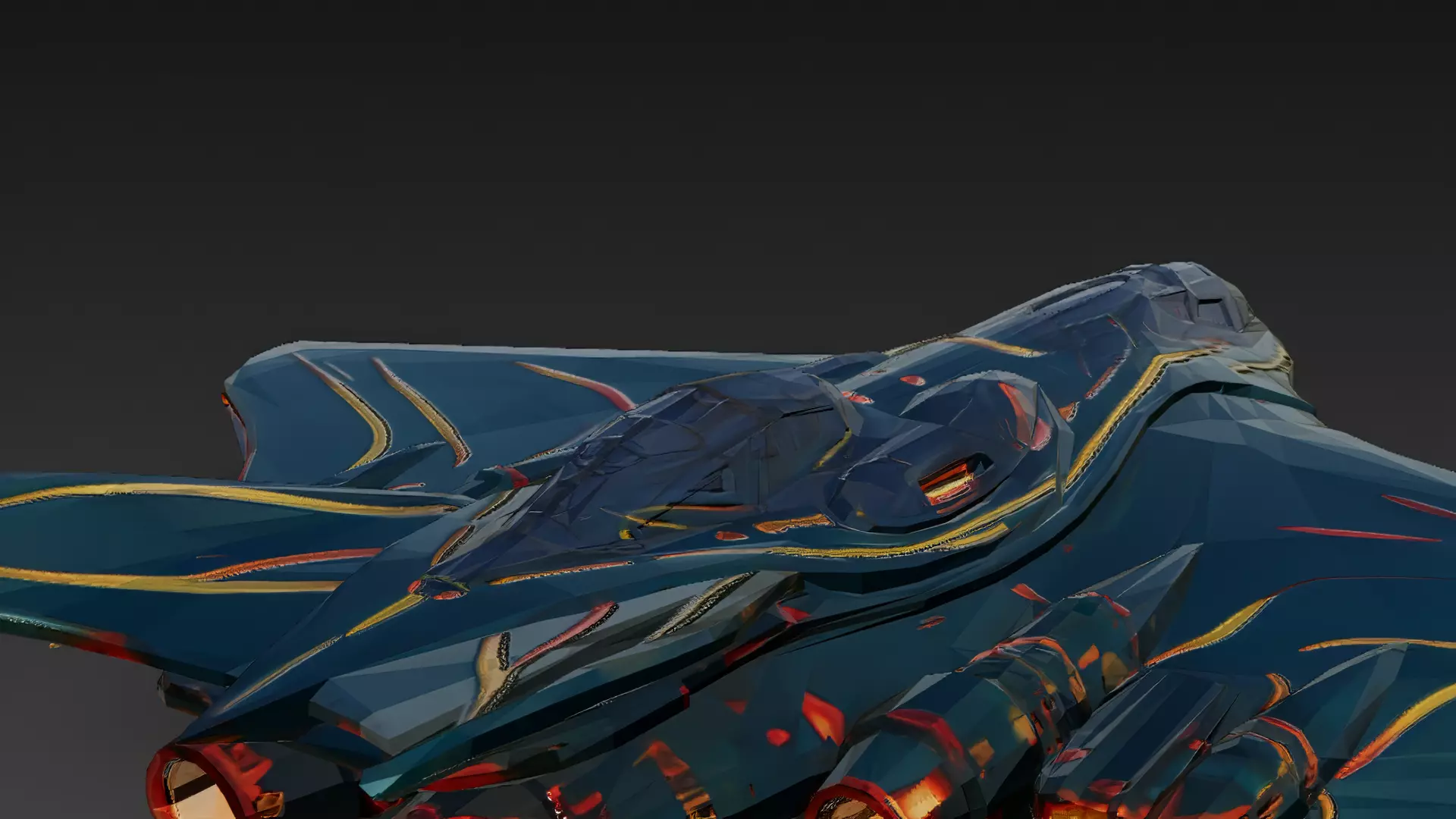 Futuristic Sci Fi Fighter Jets Pack 3D Models PBR Low-poly 3D model_7