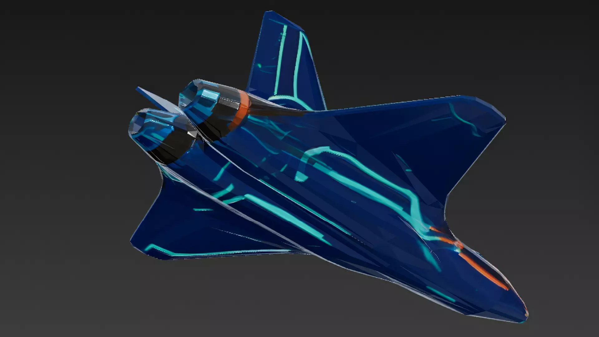 Futuristic Sci Fi Fighter Jets Pack 3D Models PBR Low-poly 3D model_57