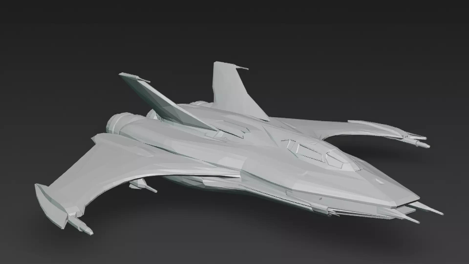 Futuristic Sci Fi Fighter Jets Pack 3D Models PBR Low-poly 3D model_24