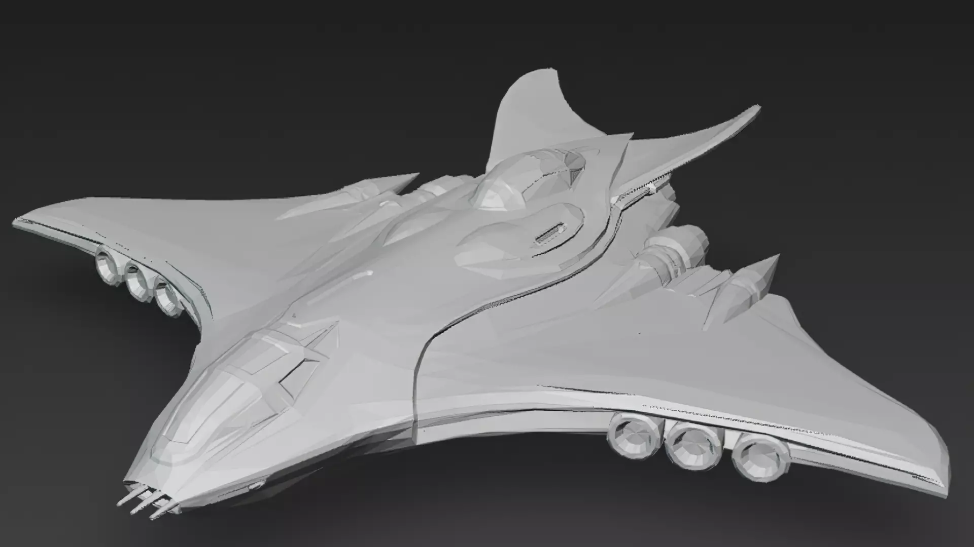 Futuristic Sci Fi Fighter Jets Pack 3D Models PBR Low-poly 3D model_10