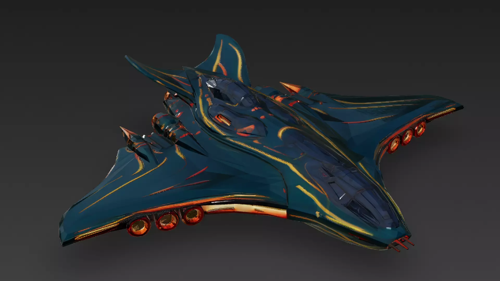 Futuristic Sci Fi Fighter Jets Pack 3D Models PBR Low-poly 3D model_2