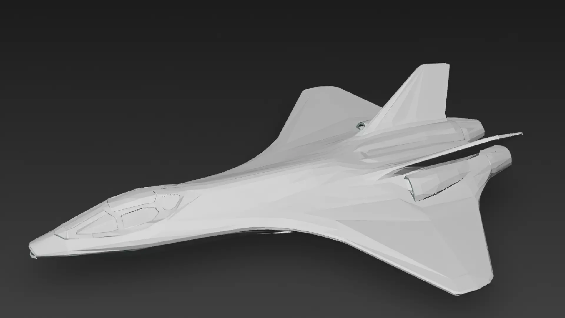 Futuristic Sci Fi Fighter Jets Pack 3D Models PBR Low-poly 3D model_64