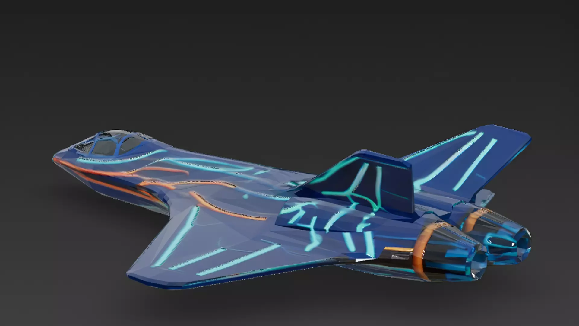 Futuristic Sci Fi Fighter Jets Pack 3D Models PBR Low-poly 3D model_59
