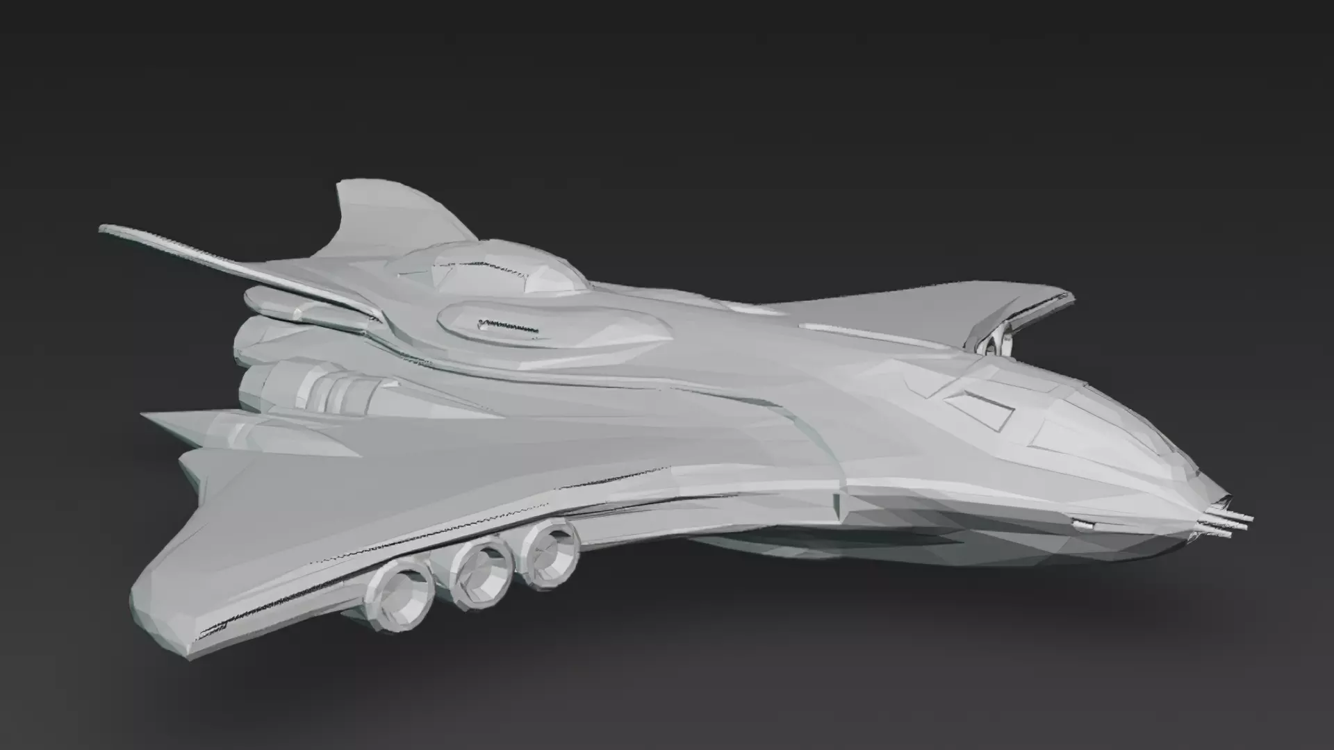 Futuristic Sci Fi Fighter Jets Pack 3D Models PBR Low-poly 3D model_11