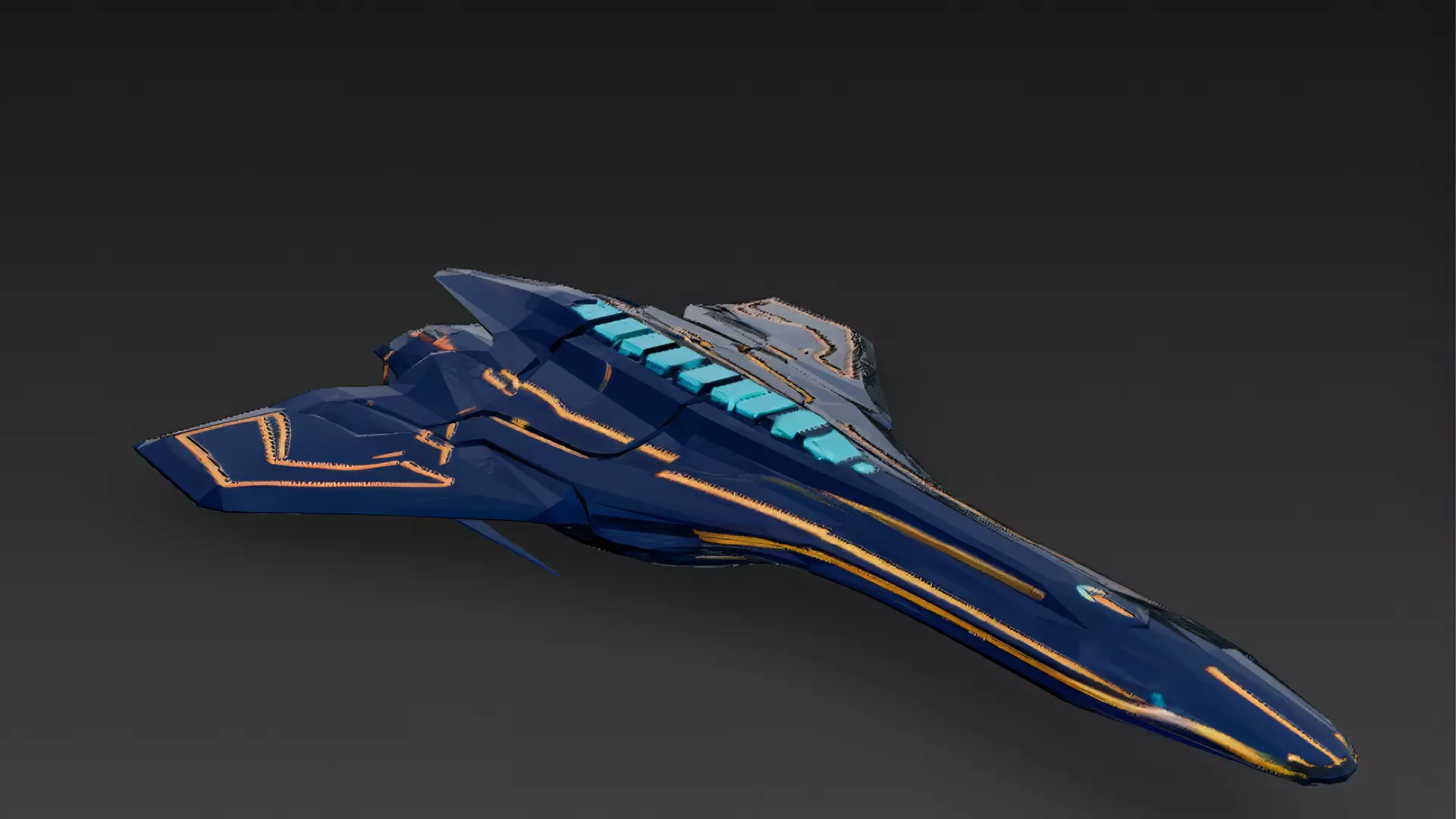 Futuristic Sci Fi Fighter Jets Pack 3D Models PBR Low-poly 3D model_36