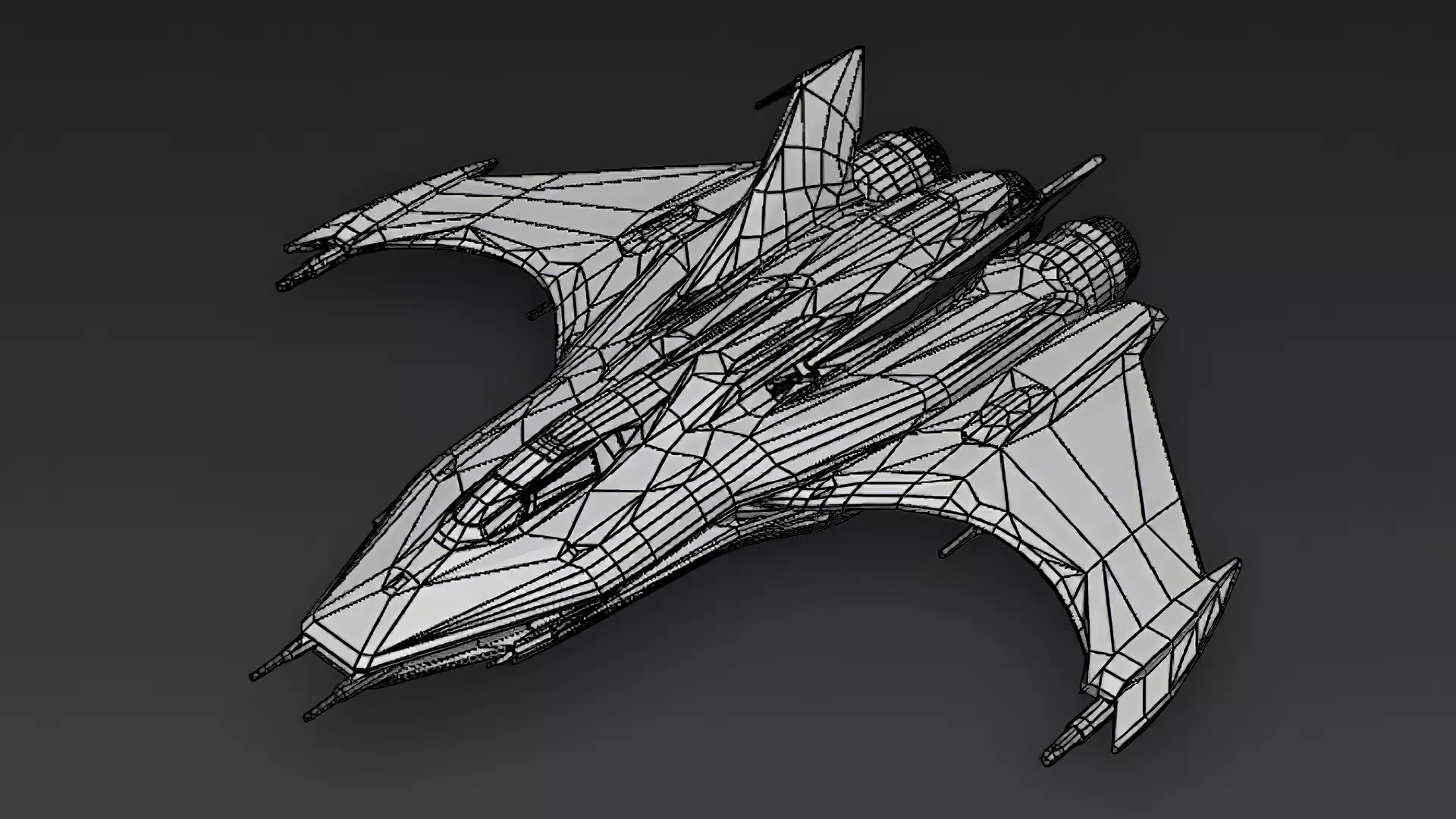 Futuristic Sci Fi Fighter Jets Pack 3D Models PBR Low-poly 3D model_28