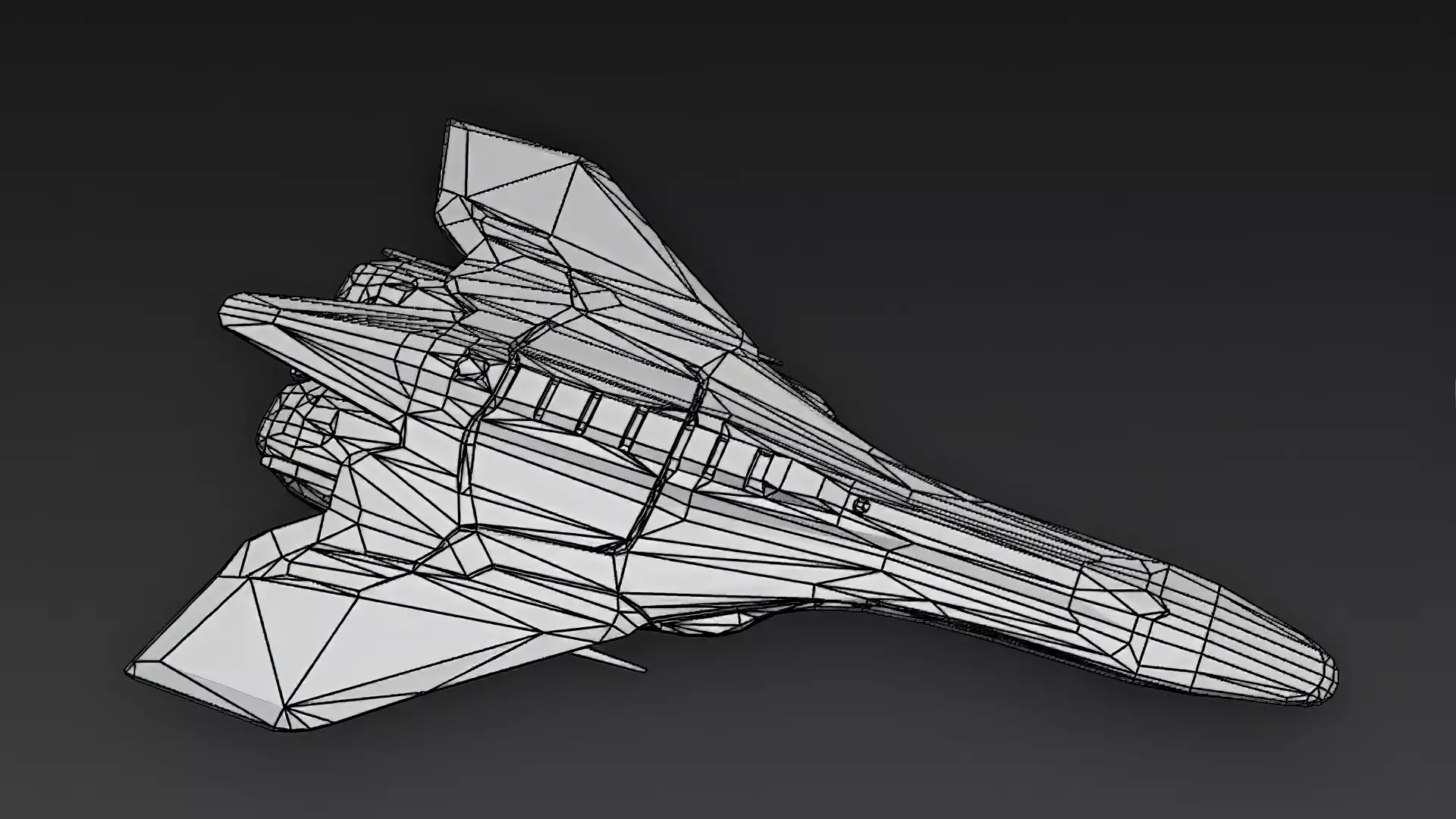 Futuristic Sci Fi Fighter Jets Pack 3D Models PBR Low-poly 3D model_40