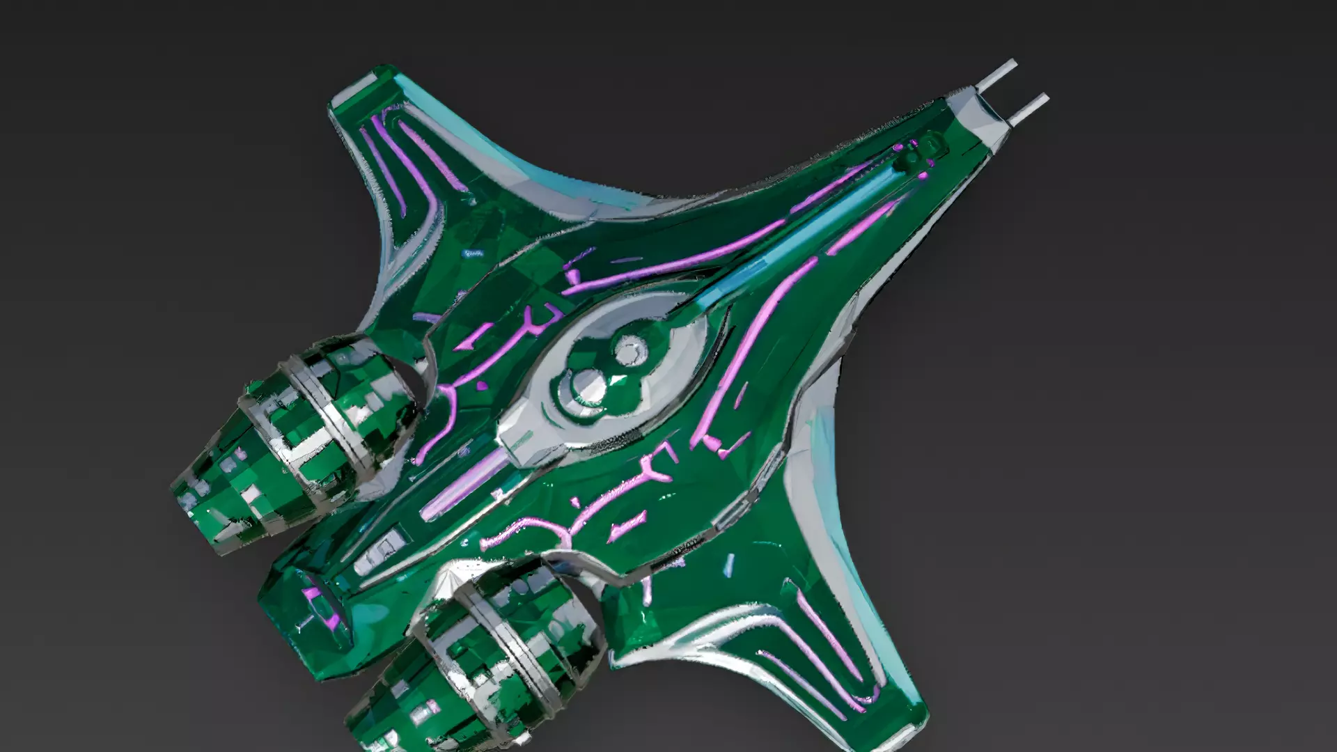 Futuristic Sci Fi Fighter Jets Pack 3D Models PBR Low-poly 3D model_49