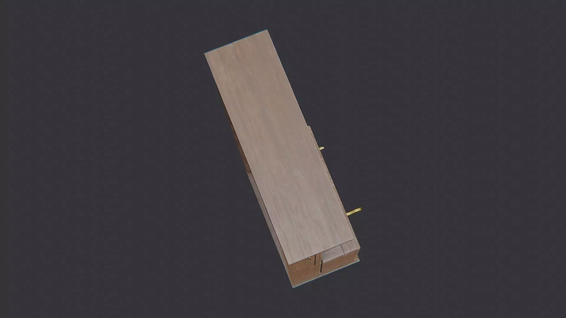 Punch Time Clock Cabinet with Glass Panel Low-poly 3D model_4