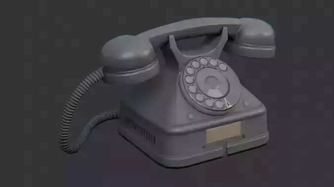 Vintage rotary desk telephone with dial