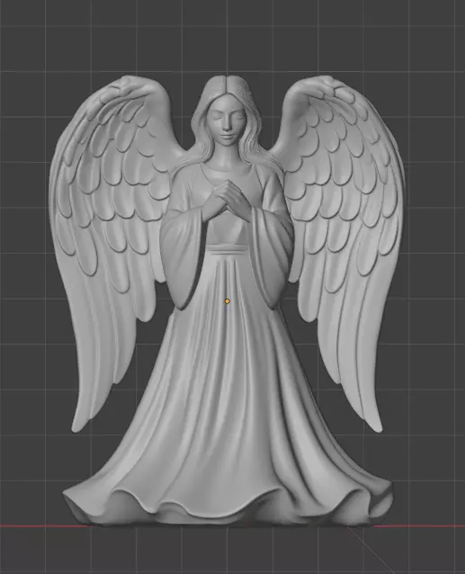 Christmas angel decoration 3D print model_1