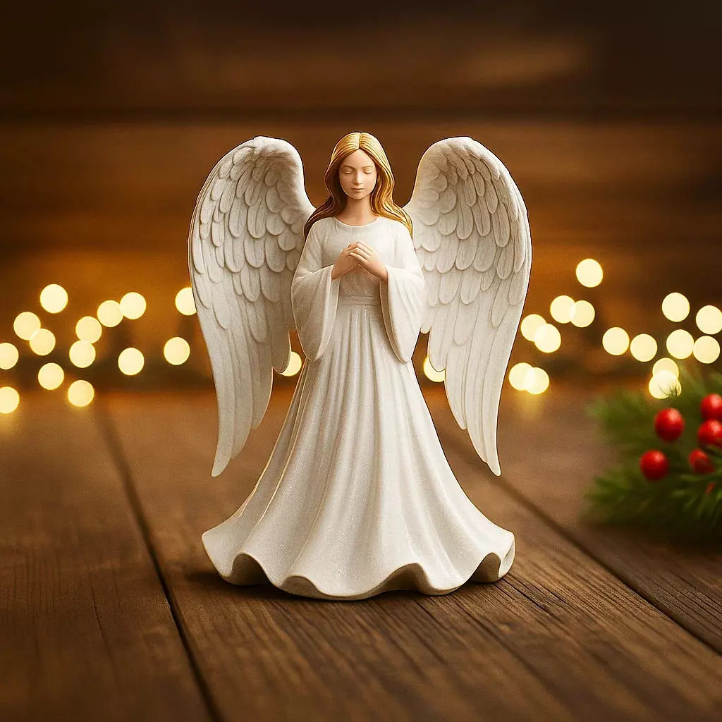 Christmas angel decoration 3D print model_0