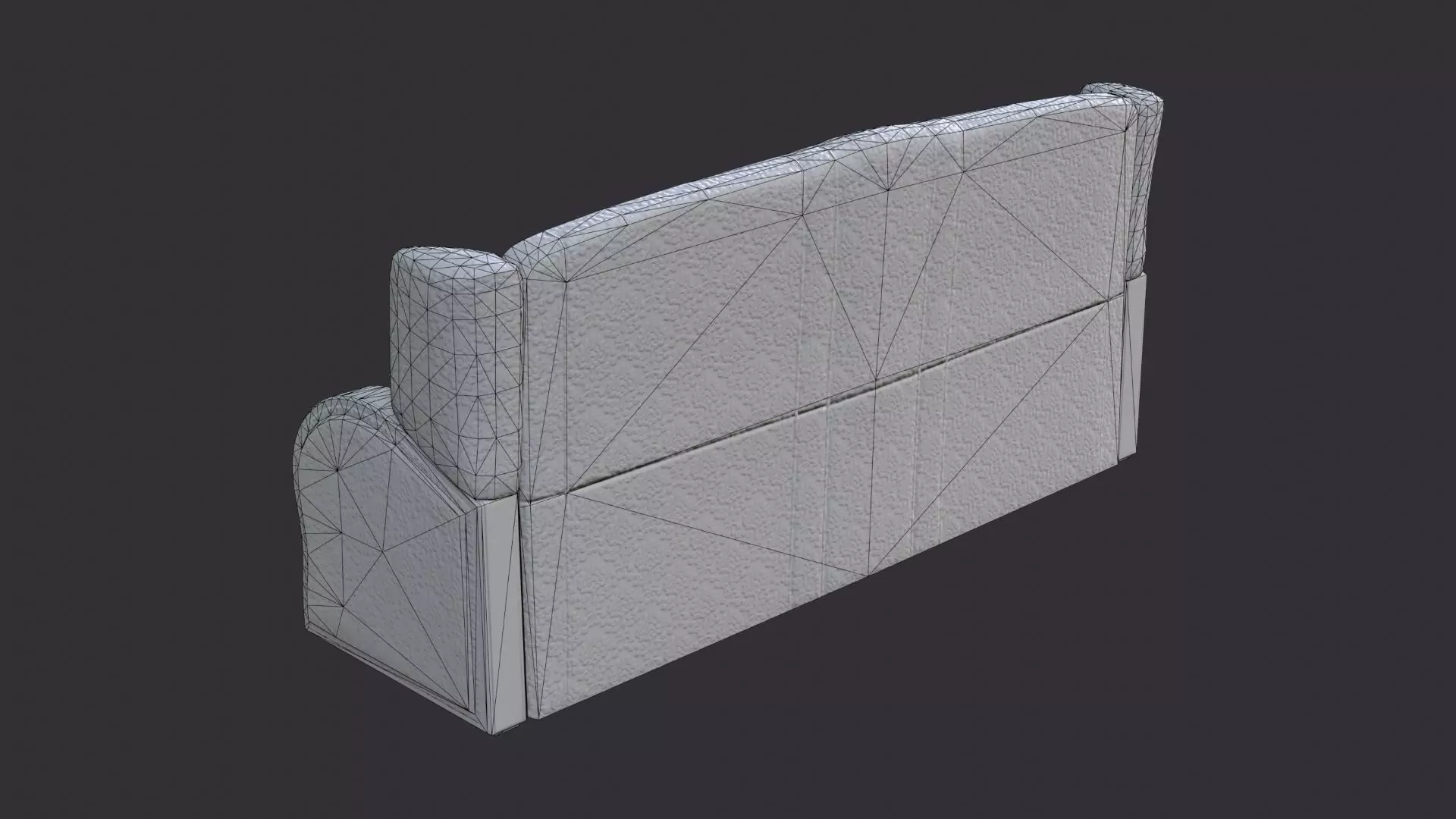 Parlor Sofa with Ornate Patterned Fabric Low-poly 3D model_7