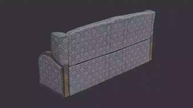 Parlor Sofa with Ornate Patterned Fabric