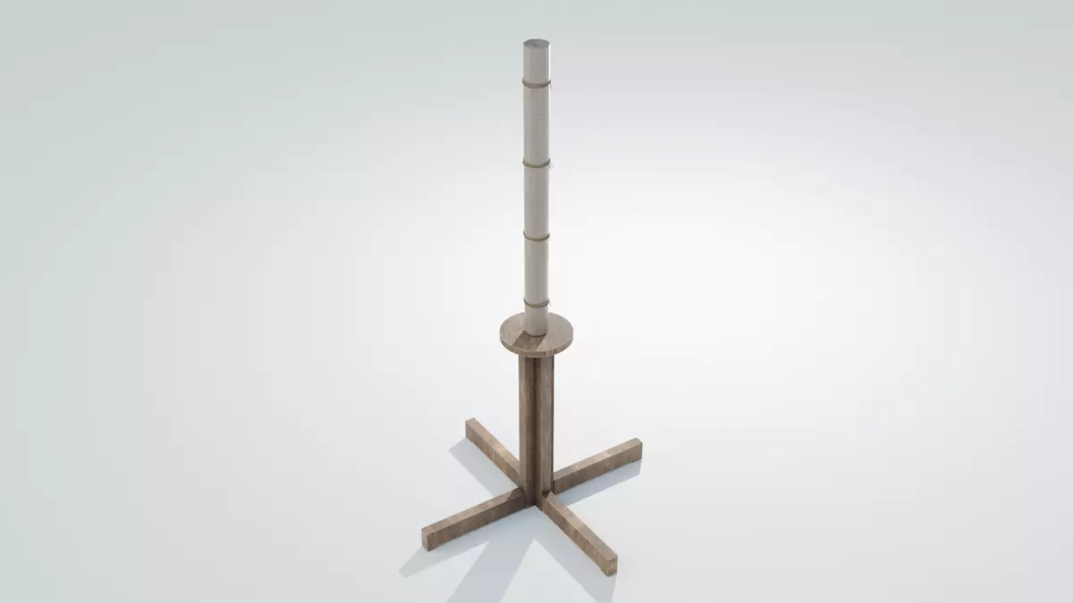 Tatami Training Dummy Free 3D model_1