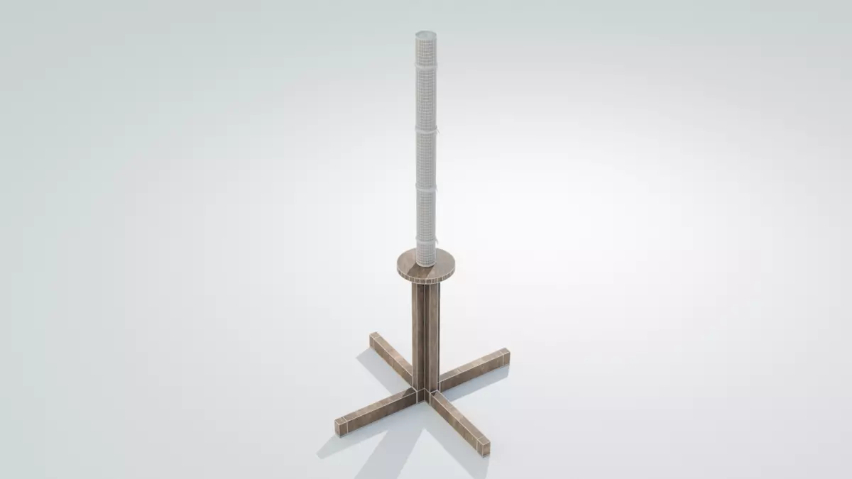 Tatami Training Dummy Free 3D model_2