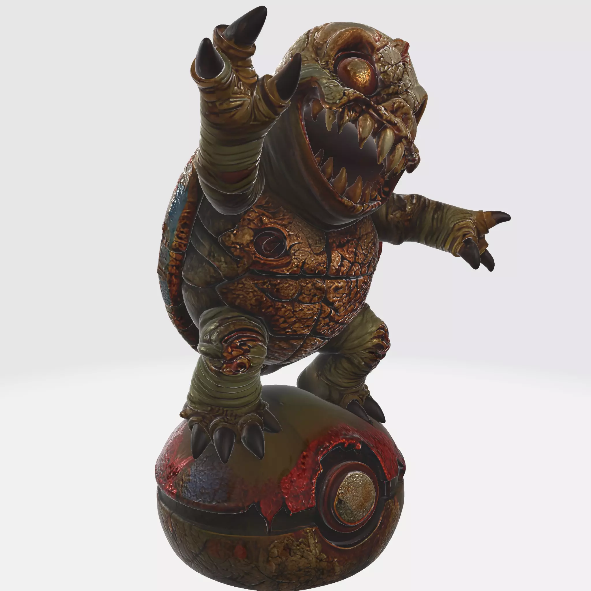 Zombie Squirtle Horror Figurine Creepy Pokemon Collectible 3D print model_3