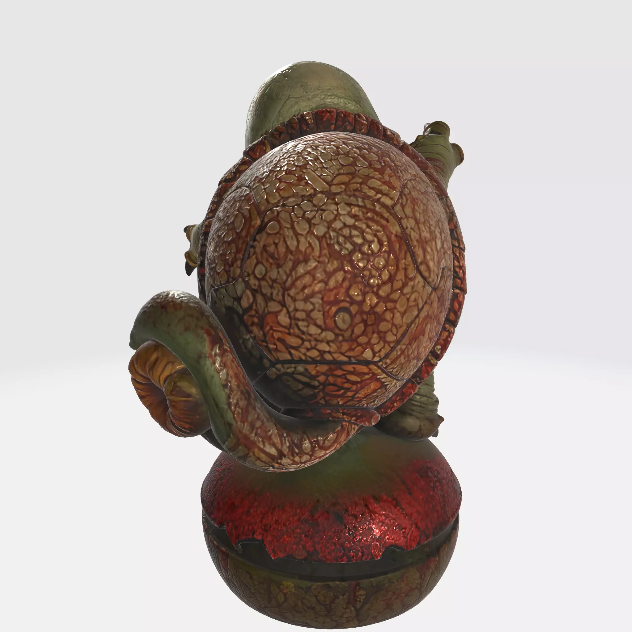 Zombie Squirtle Horror Figurine Creepy Pokemon Collectible 3D print model_2