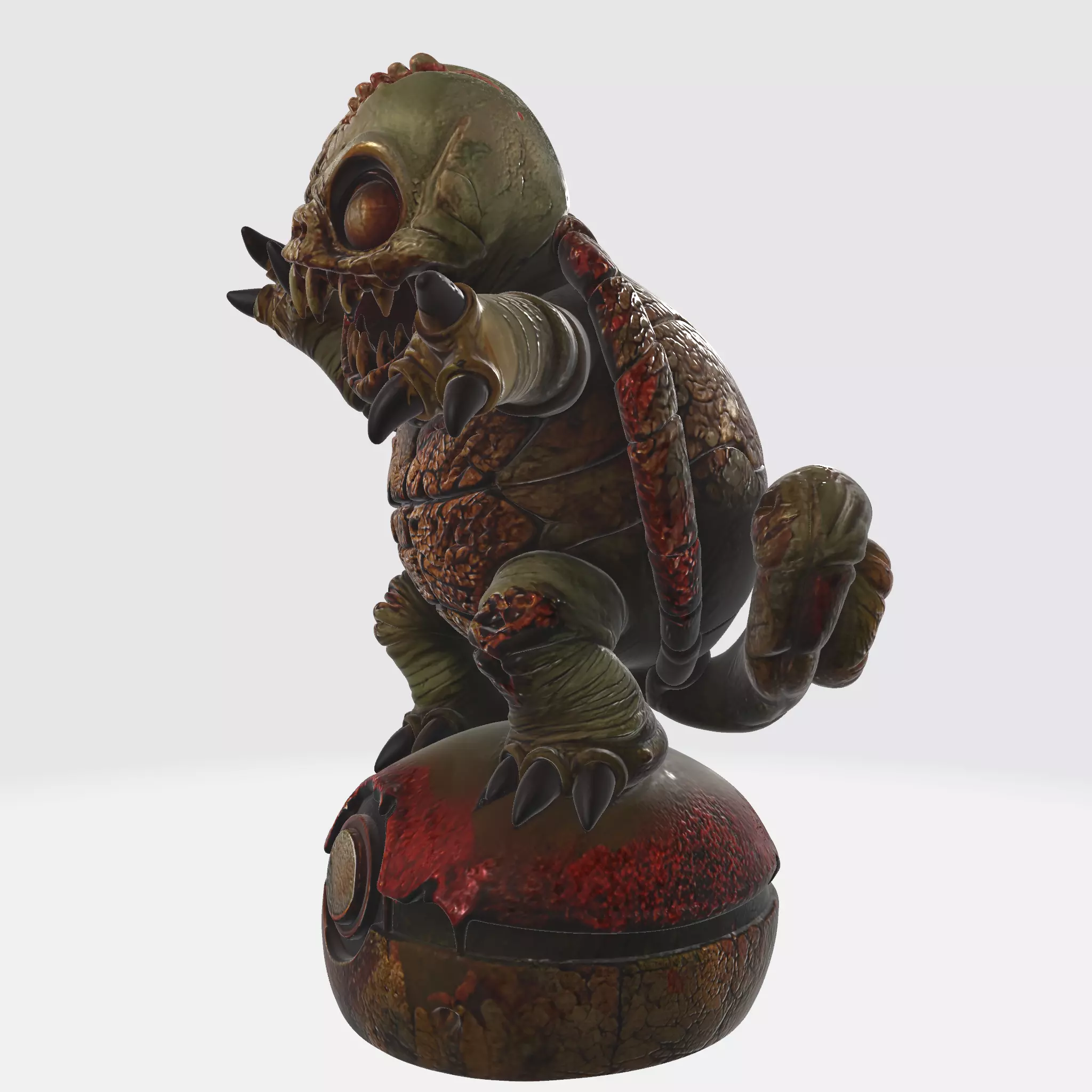 Zombie Squirtle Horror Figurine Creepy Pokemon Collectible 3D print model_1