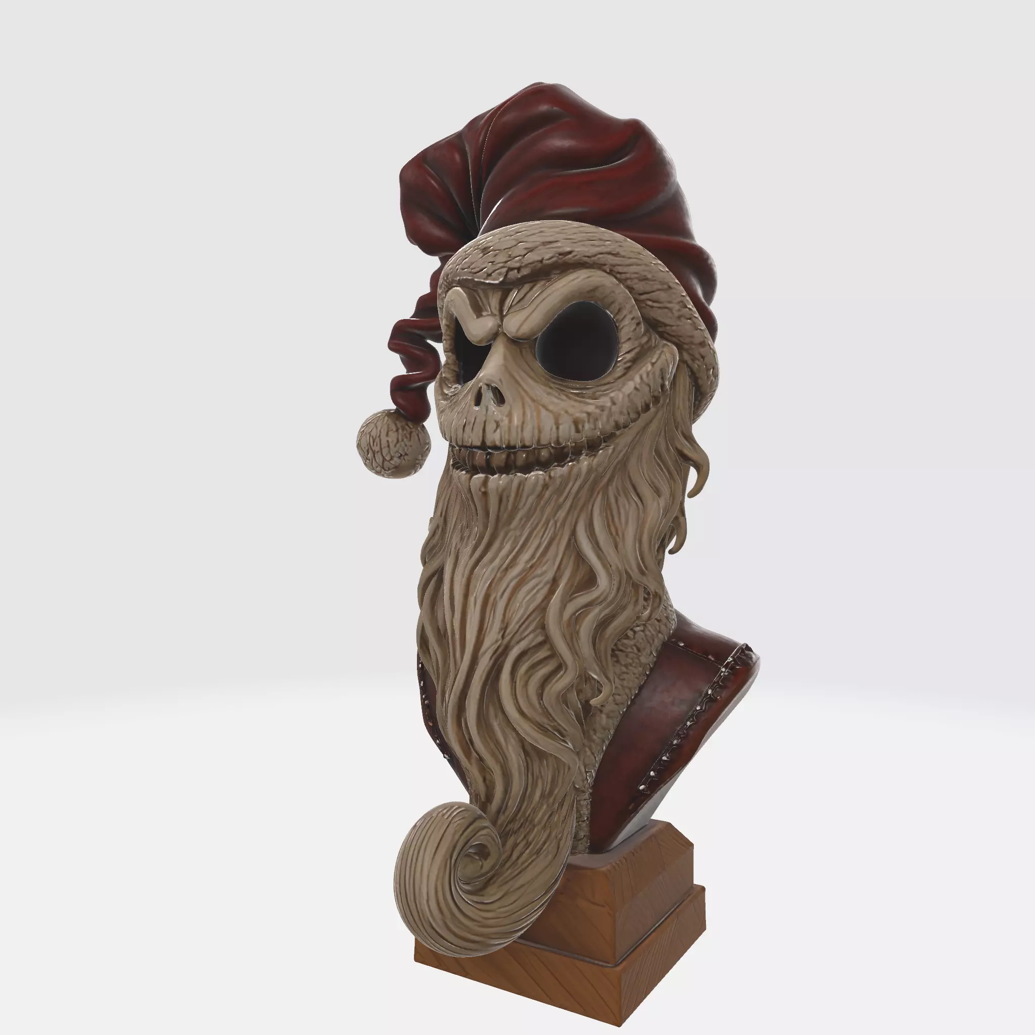 Jack Skellington Santa Bust Nightmare Before Christmas 3D print model_2