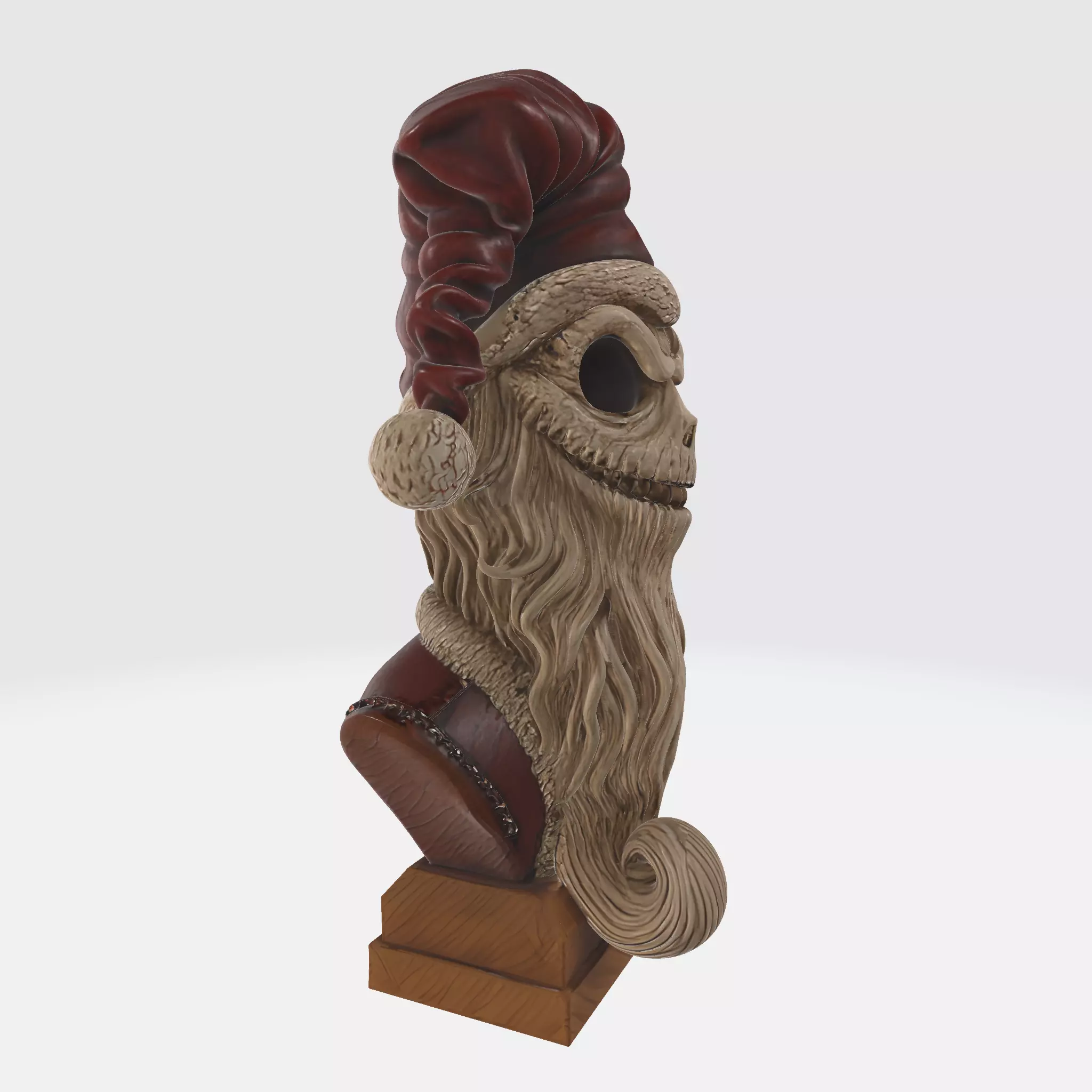 Jack Skellington Santa Bust Nightmare Before Christmas 3D print model_4