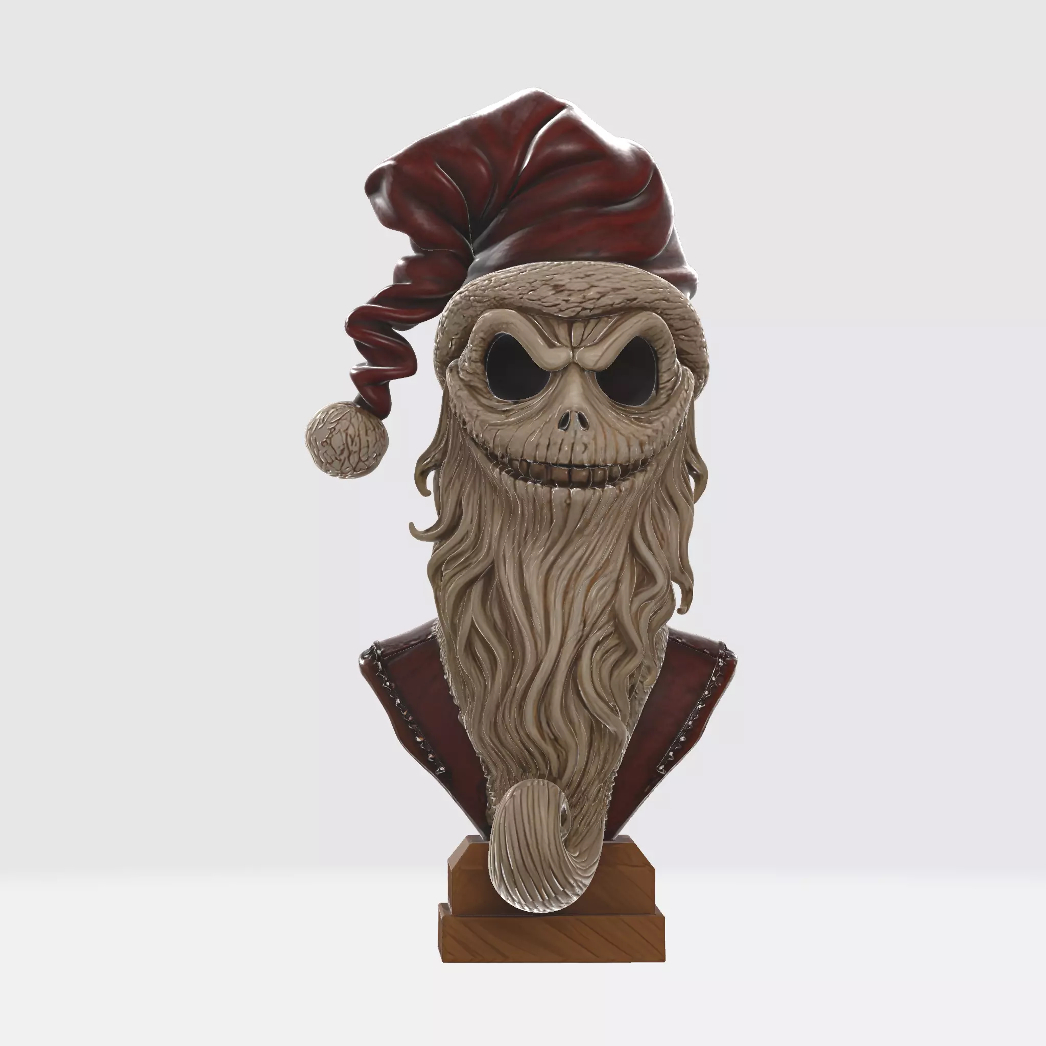 Jack Skellington Santa Bust Nightmare Before Christmas 3D print model_1