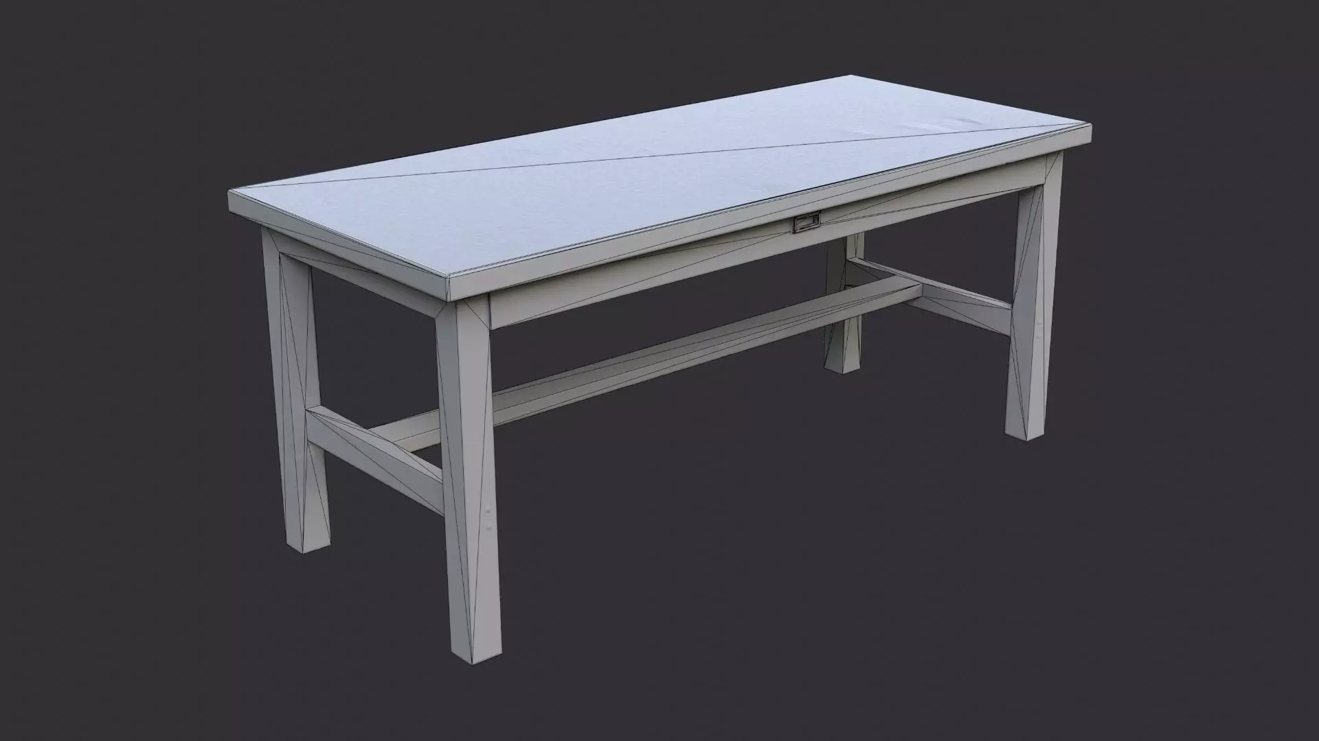 Metal Workbench Table for Shop and Garage Low-poly 3D model_7