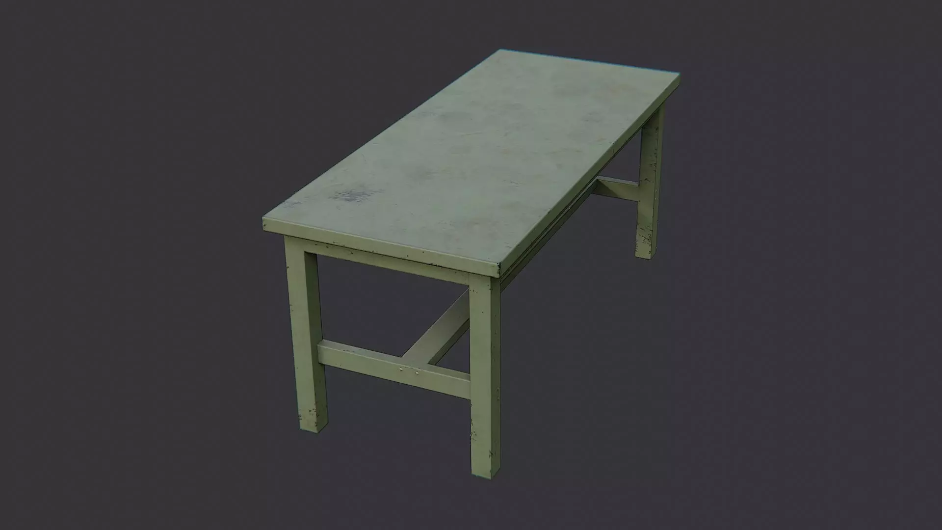 Metal Workbench Table for Shop and Garage Low-poly 3D model_3