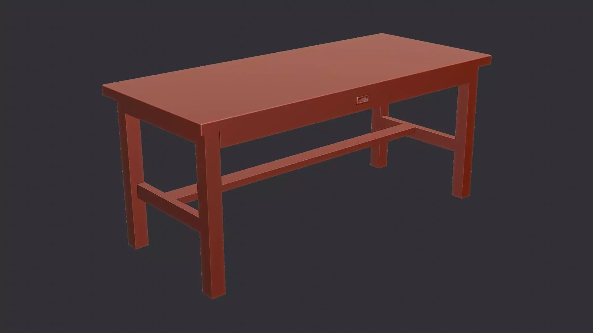 Metal Workbench Table for Shop and Garage Low-poly 3D model_6