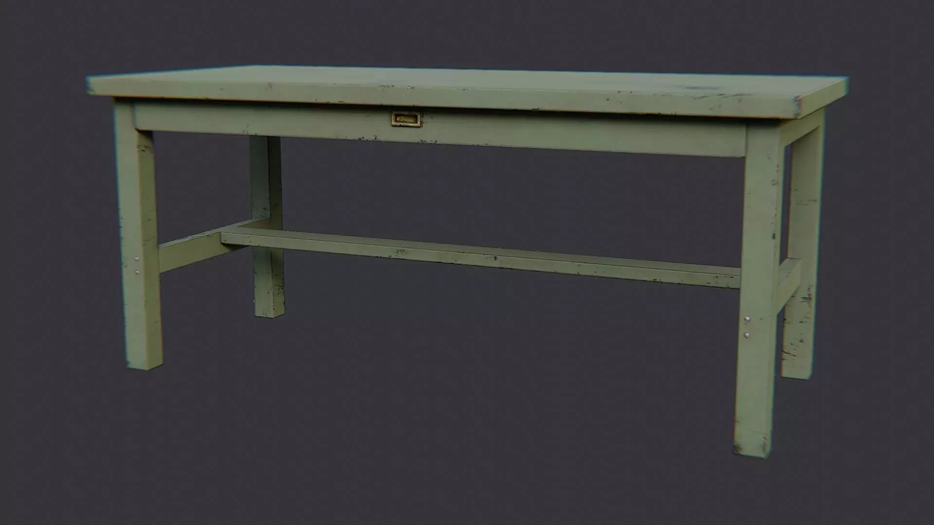 Metal Workbench Table for Shop and Garage Low-poly 3D model_2