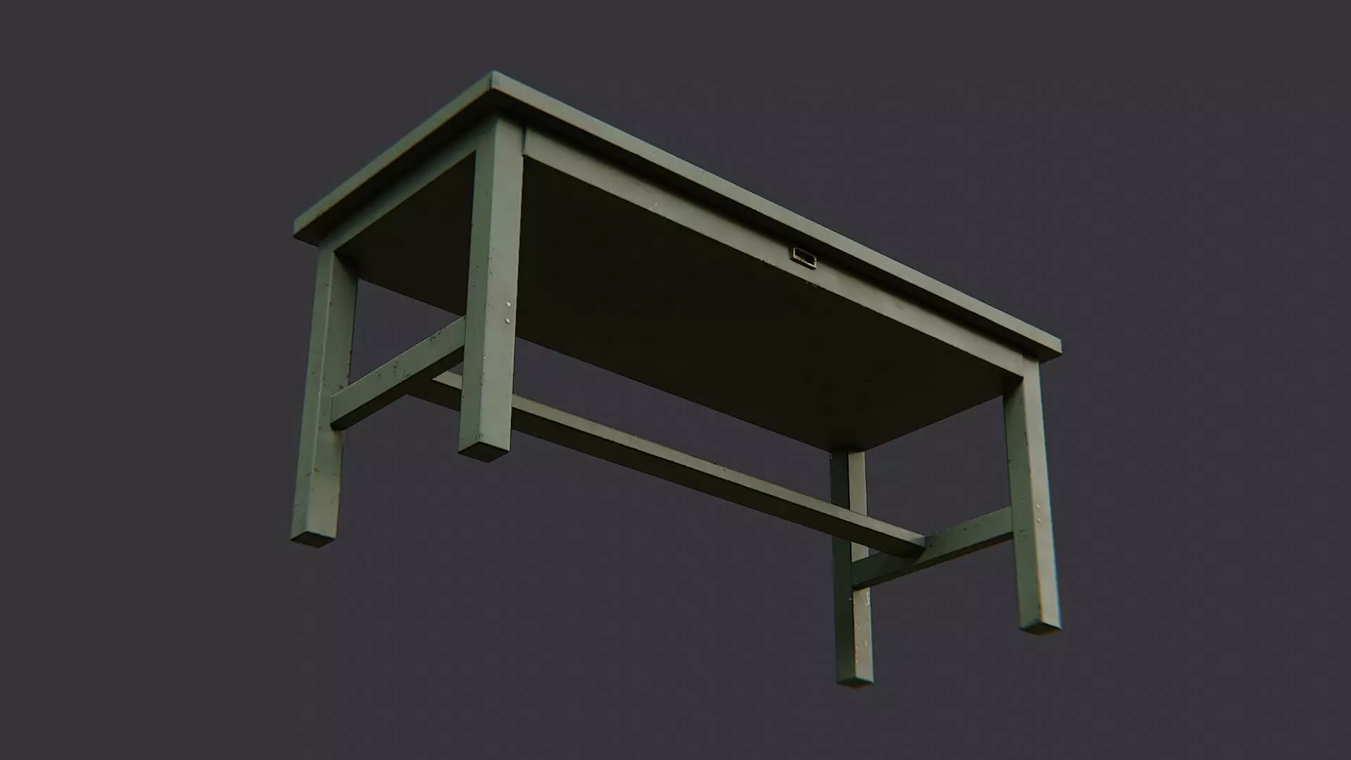 Metal Workbench Table for Shop and Garage Low-poly 3D model_5