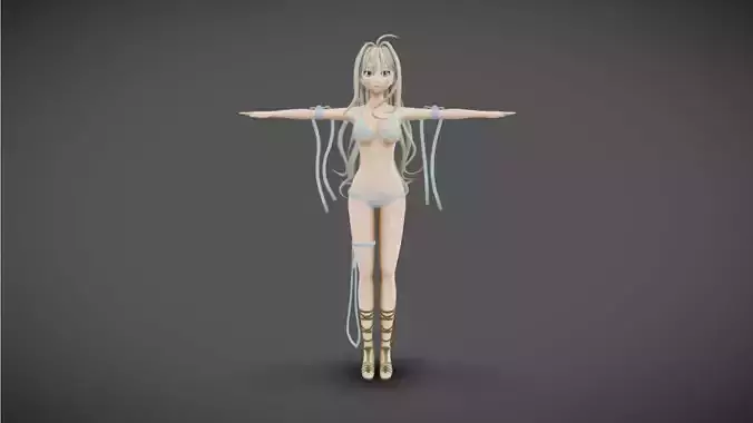 Anime Female 17 - Read Description Low-poly 3D model Anime Female 17 - Read Description Low-poly 3D model