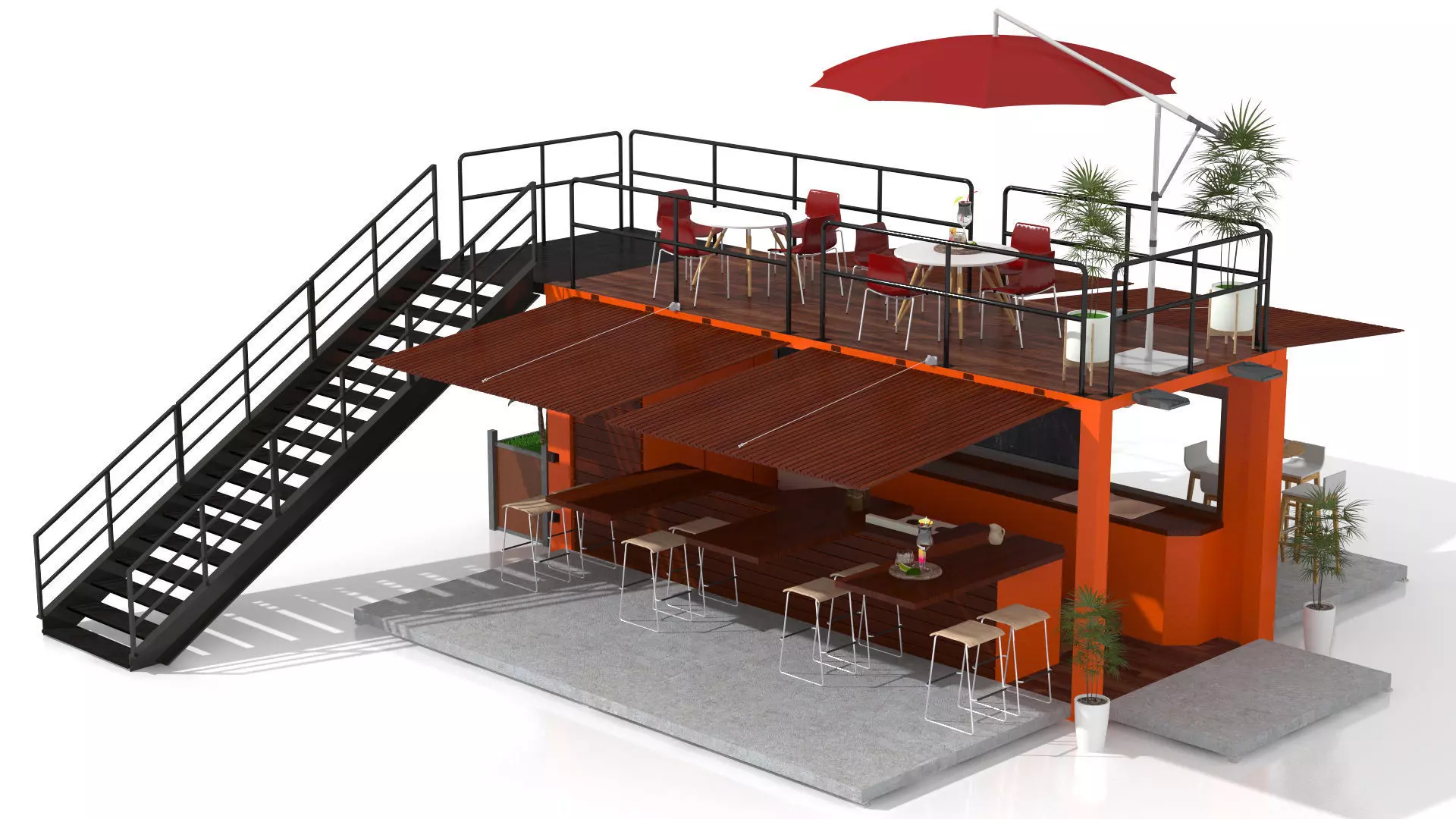 Container Coffee Shop 3D model