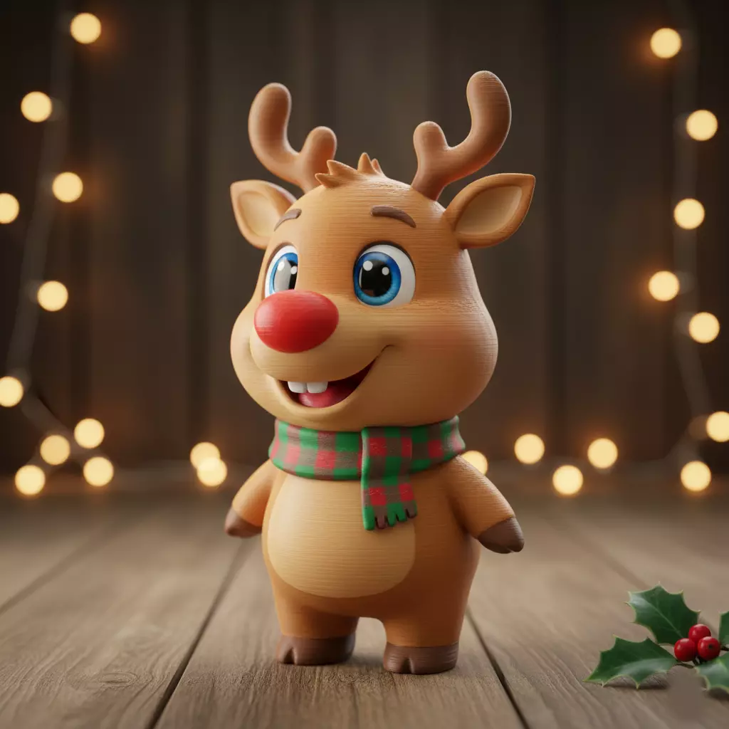 Christmas reindeer decoration 3D print model_0