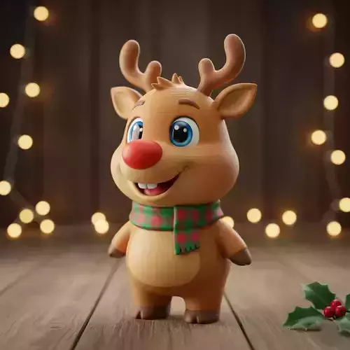 Christmas reindeer decoration 3D print model