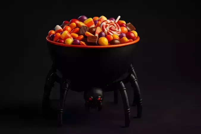 Spider Bowl Halloween Candy Dish Creepy Decorative Spider Bowl