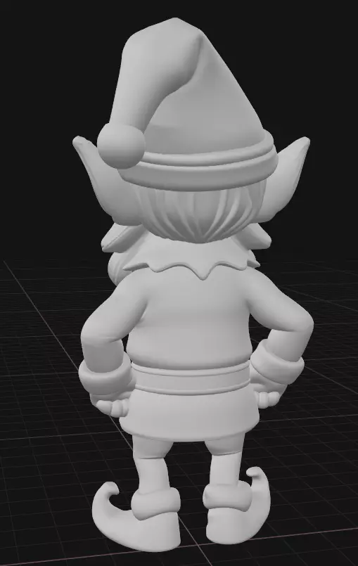 Christmas elf decoration 3D print model_4