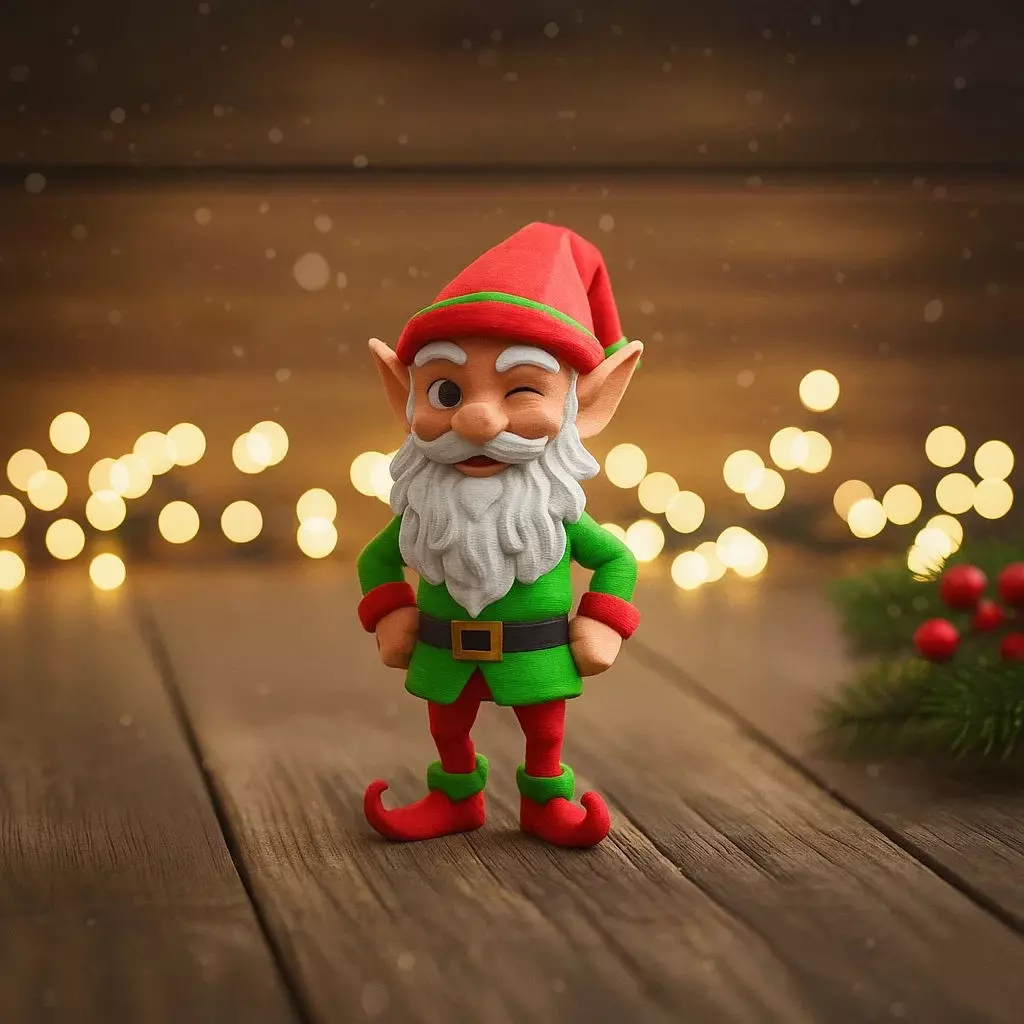 Christmas elf decoration 3D print model_0