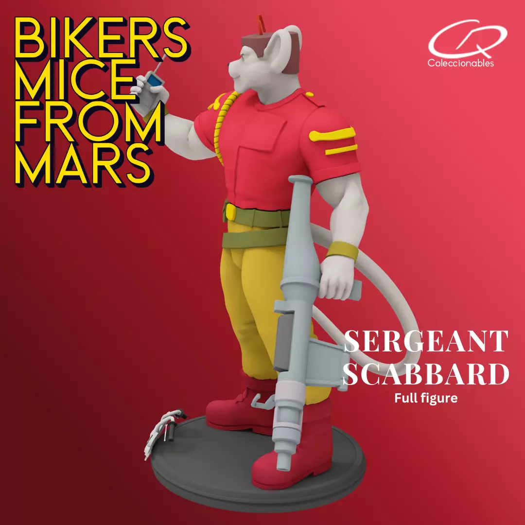 Biker Mice from Mars - Vol2 - Sergeant Scabbard 3D print model_12