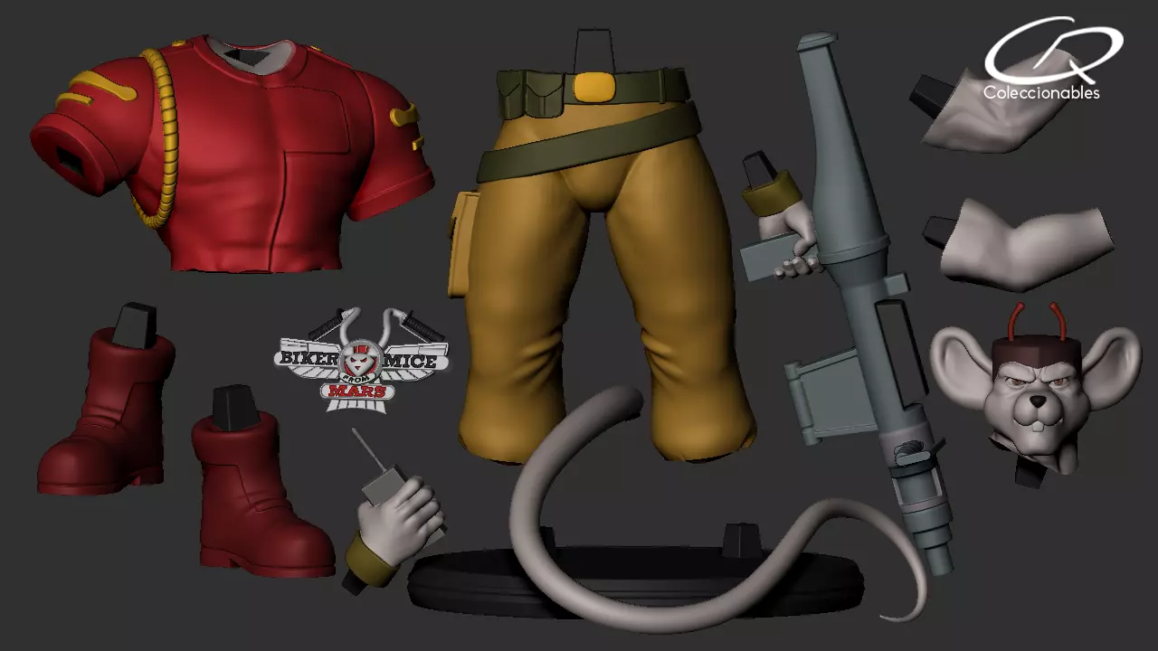 Biker Mice from Mars - Vol2 - Sergeant Scabbard 3D print model_15