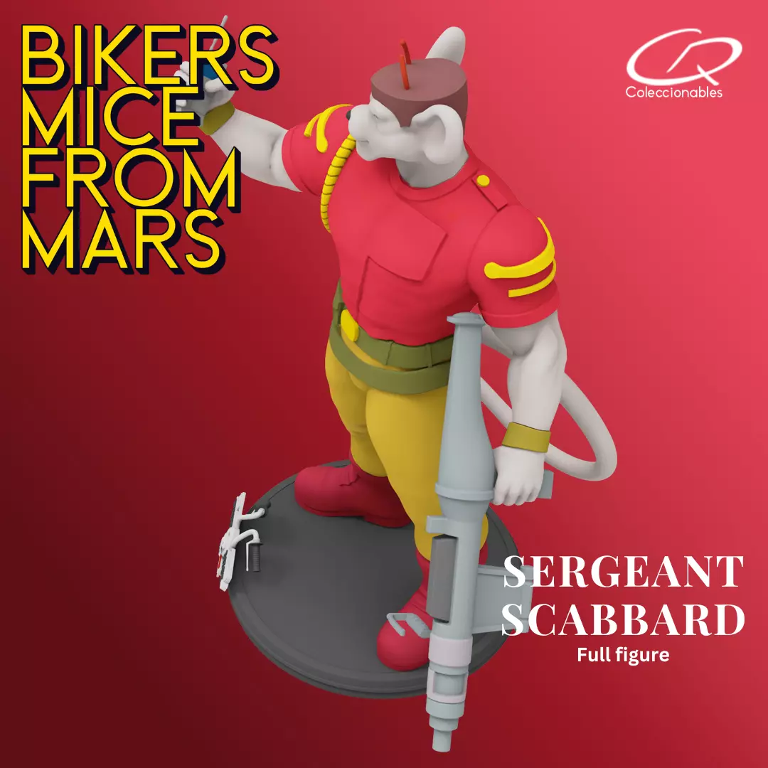 Biker Mice from Mars - Vol2 - Sergeant Scabbard 3D print model_14