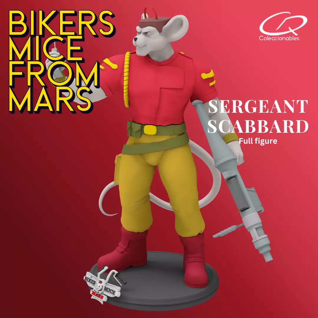 Biker Mice from Mars - Vol2 - Sergeant Scabbard 3D print model_2