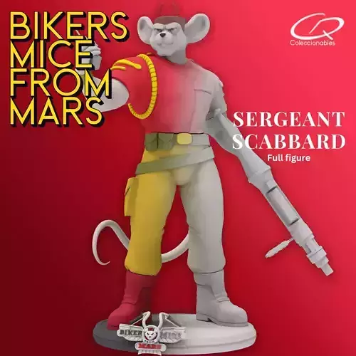 Biker Mice from Mars - Vol2 - Sergeant Scabbard 3D print model Biker Mice from Mars - Vol2 - Sergeant Scabbard 3D print model