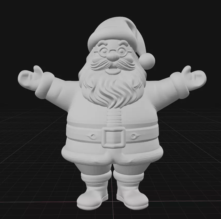 Santa Claus decoration 3D print model_2