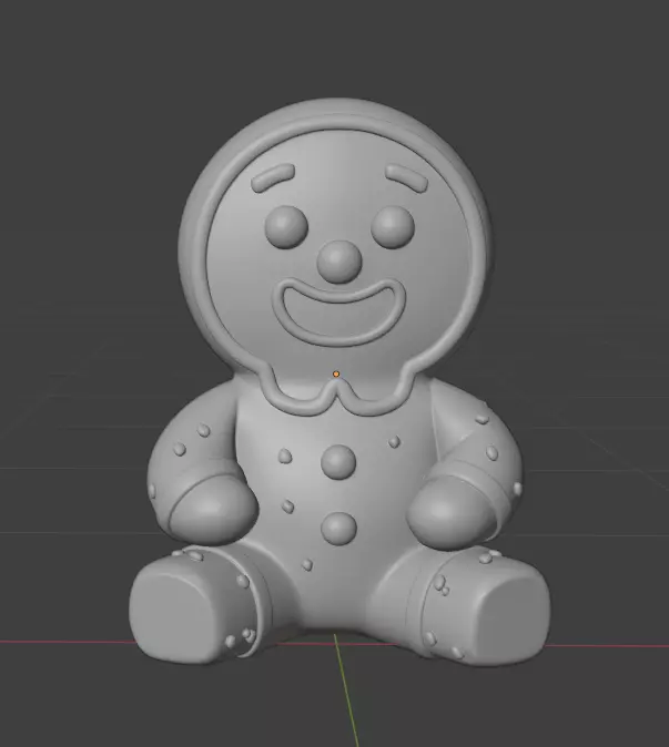 Gingerbread man decoration 3D print model_1