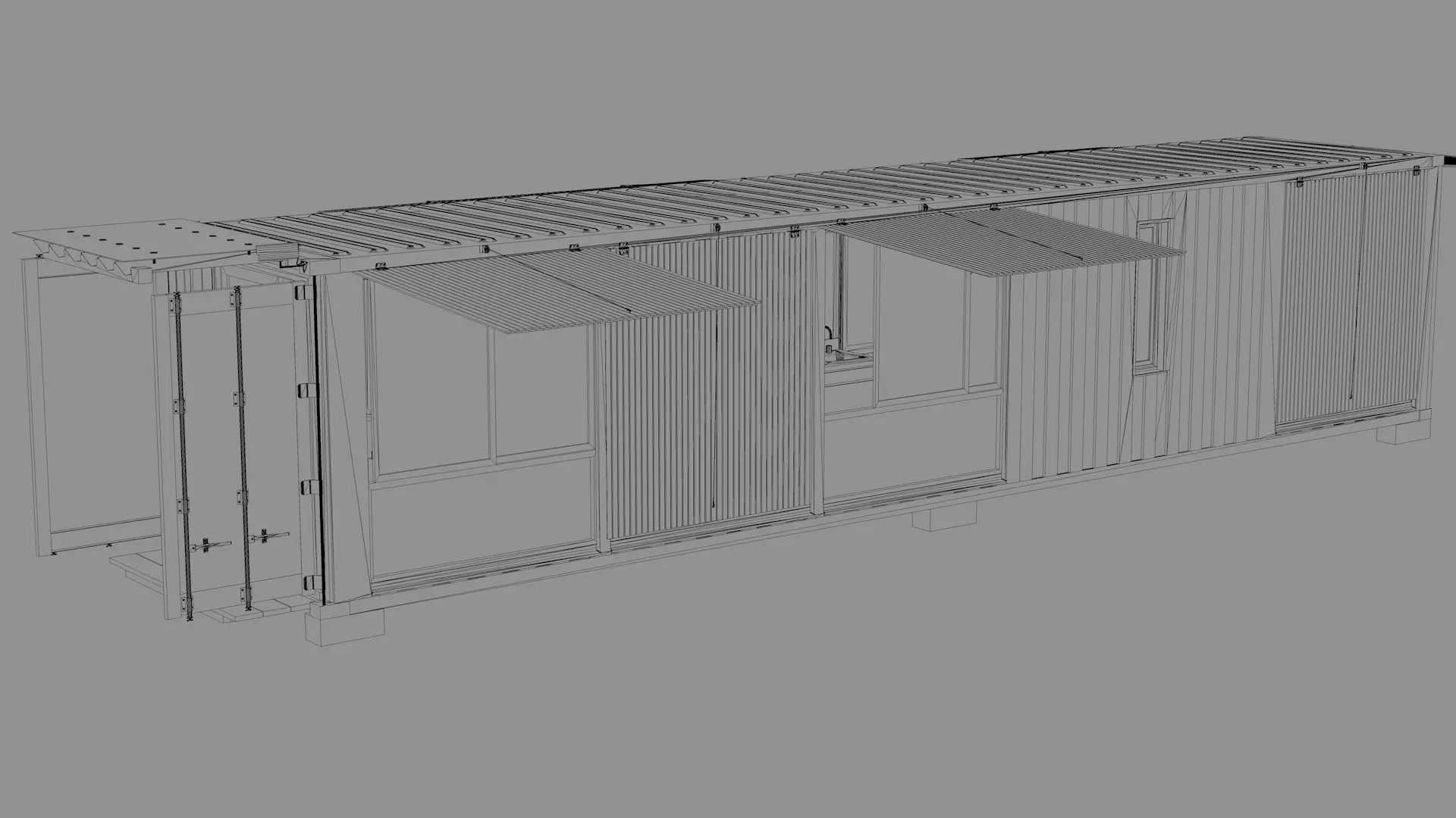 Container Glass House 3D model_16