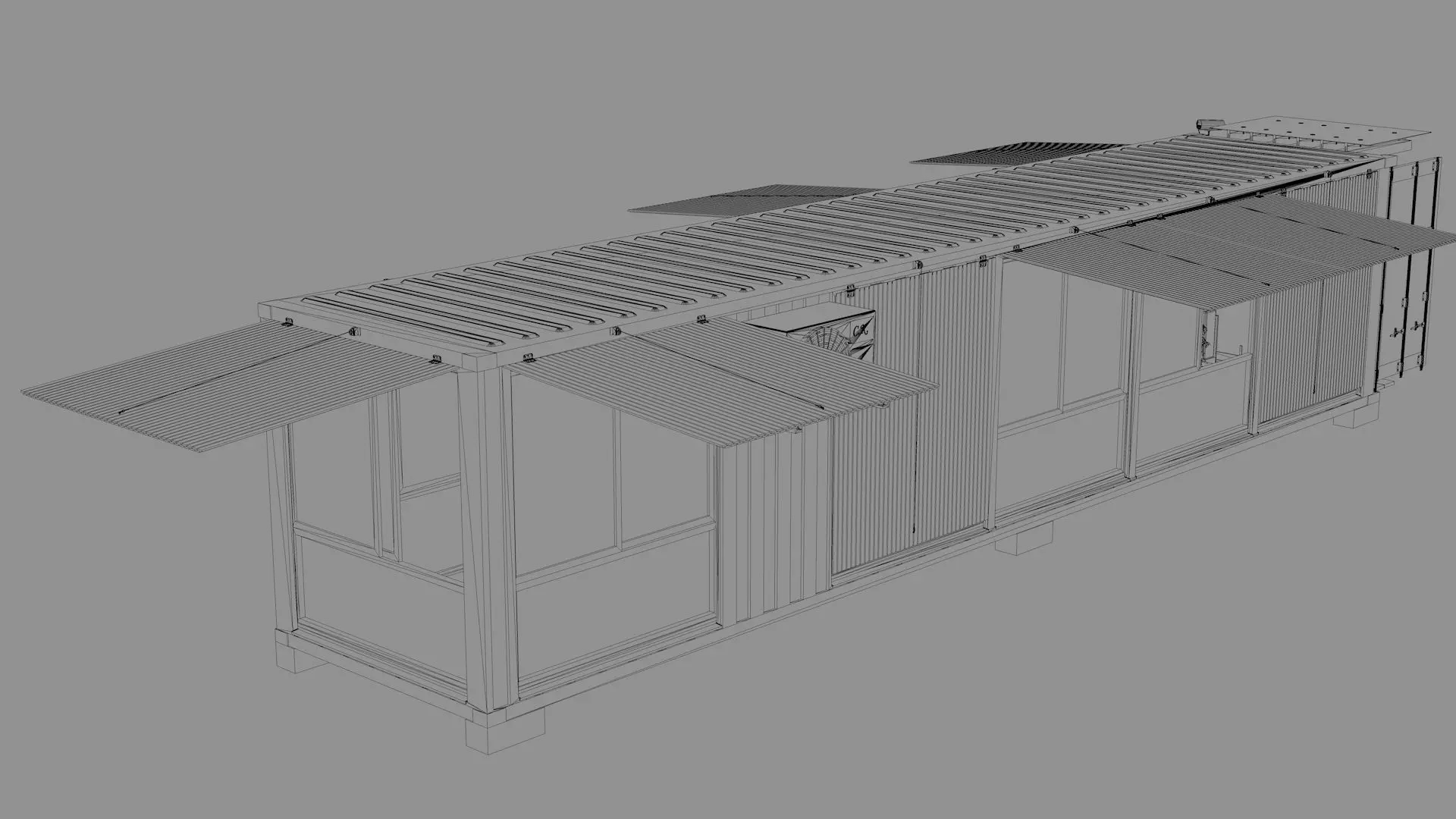 Container Glass House 3D model_17