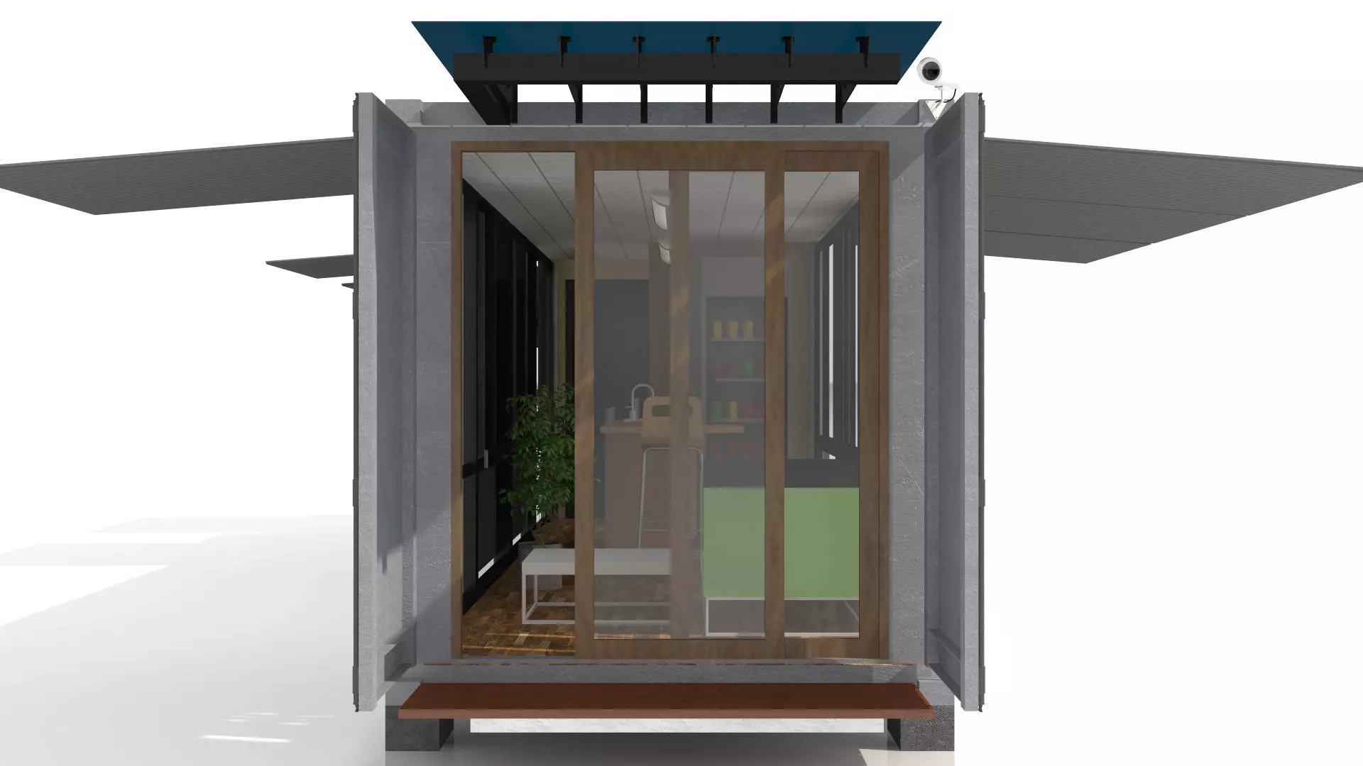 Container Glass House 3D model_10